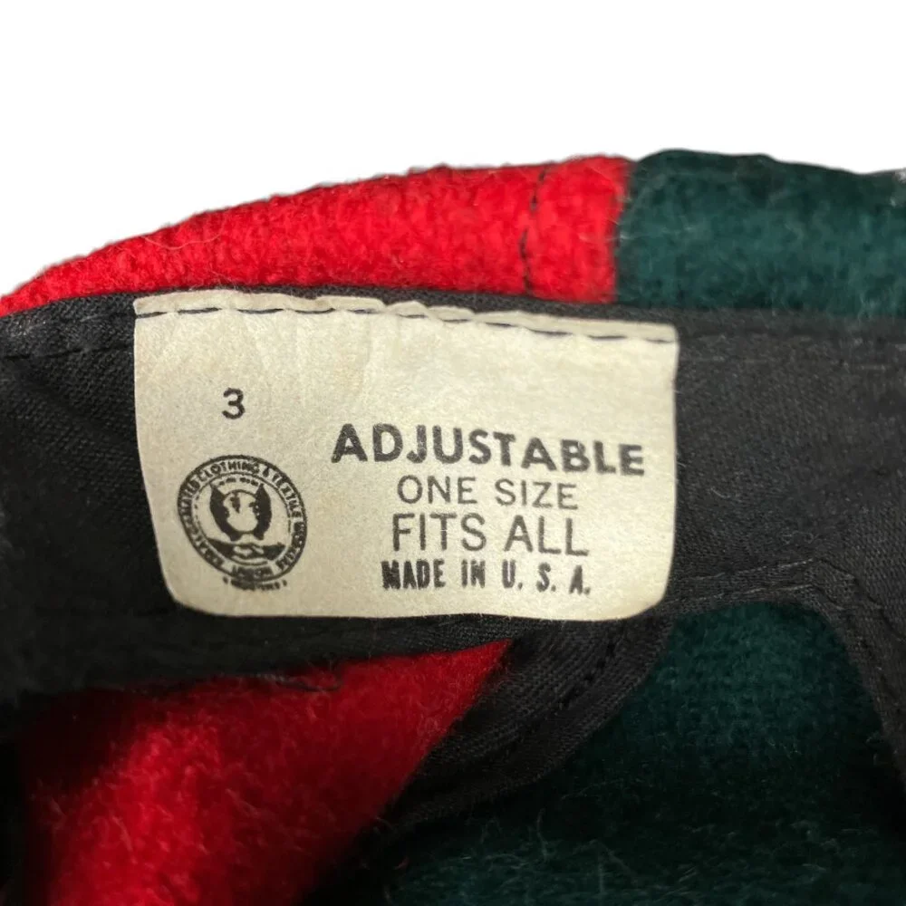 Vintage Magic 8 Ball‎ Red Snapback Cap Hat Union Made In USA Wool Adjustable